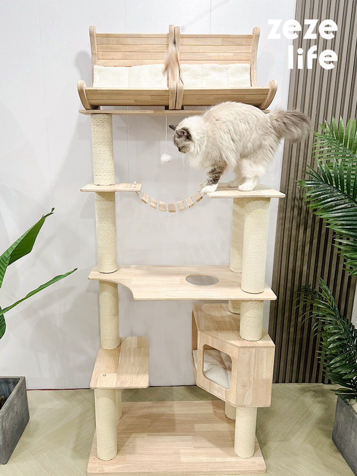 houten katten krabpaal
